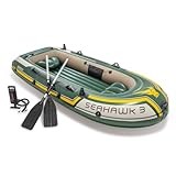Intex Seahawk 3 Set Schlauchboot - 295 x 137 x 43 cm - 3-teilig - Grün Paddel